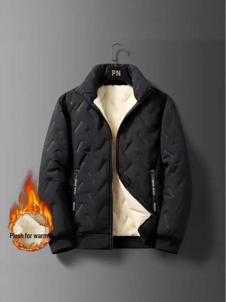 Men's 2025 Winter Lambswool Puffer Jacket - Warm, Versatile, Trendy Fashion.