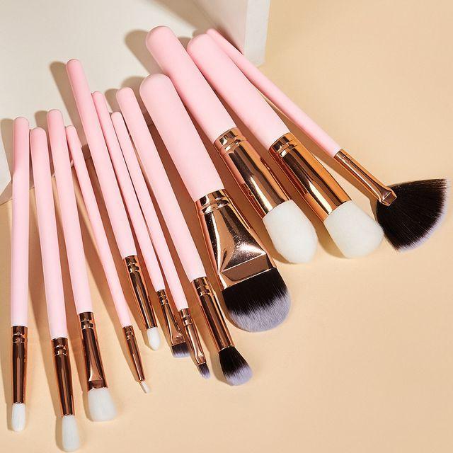 

Stroke of Beauty - Set of 12: Makeup Brush 12 Pcs - Handle - Pink