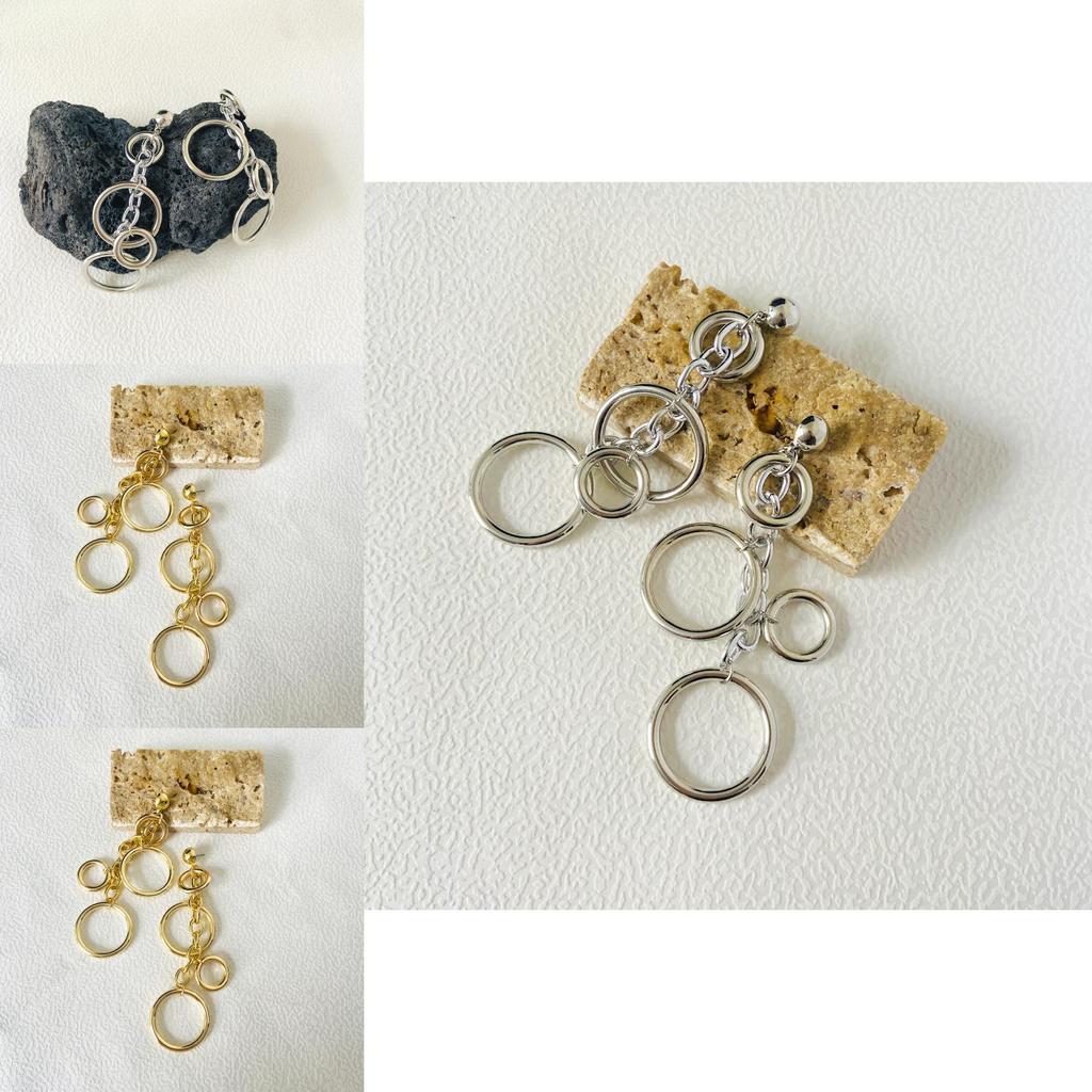 Elegant 2023 Summer Vintage Alloy Long Circle Earrings For Women Fashionable Geometric Design