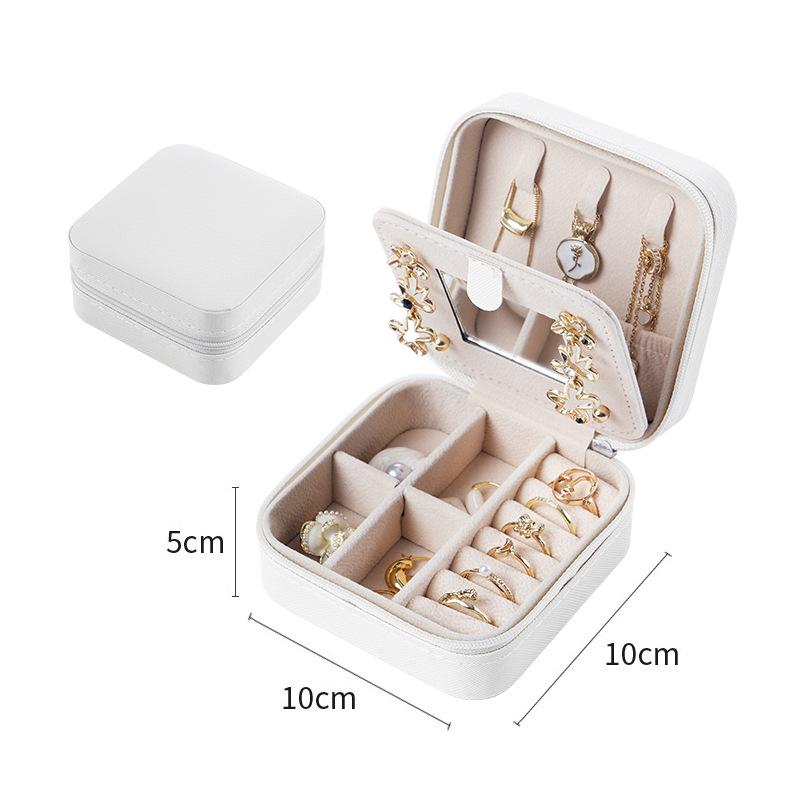 Jewelry Storage Box with Mirror, Hot-selling Earrings, Earrings, Rings, Necklace Box, Simple Small Jewelry Box, Jewelry Box.