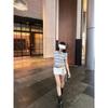 Summer New Striped T-shirt Women's Design Short Slim Waist Short-sleeved POLO Shirt Top