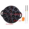 Cast Iron Takoyaki Pan Nonstick Grilling Pan Cooking Plate Takoyaki Maker with 15 Compartment Holes for Baking Cooking