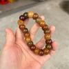 Natural Bodhi Root Macaron Multi-Treasure Hand-Knotted Bead Bracelet