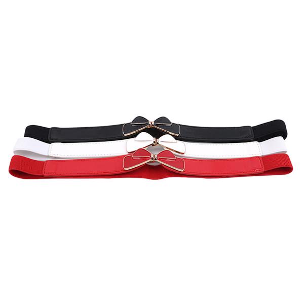 Buy Belts for Women Skinny Dress Belts Bow Waist Belts Buck Red Black