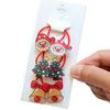2022 Christmas Holiday Hair Accessories Set: Red Rubber Band, Resin Acrylic Side Clip, Baby Bangs Clip
