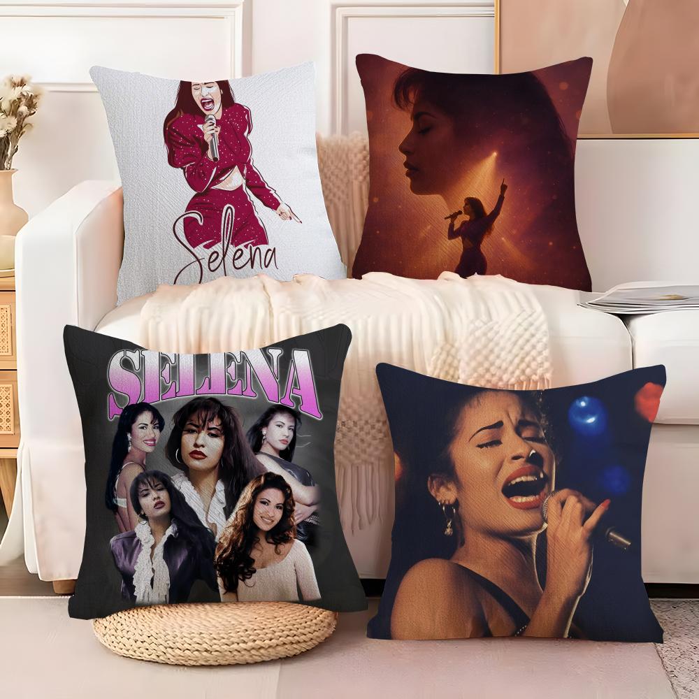 Music Of Latin Singer S-Selena 2 Pillow Case Linen Pillow Case Sofa Home Decor Cushion Cover Cushion Cove