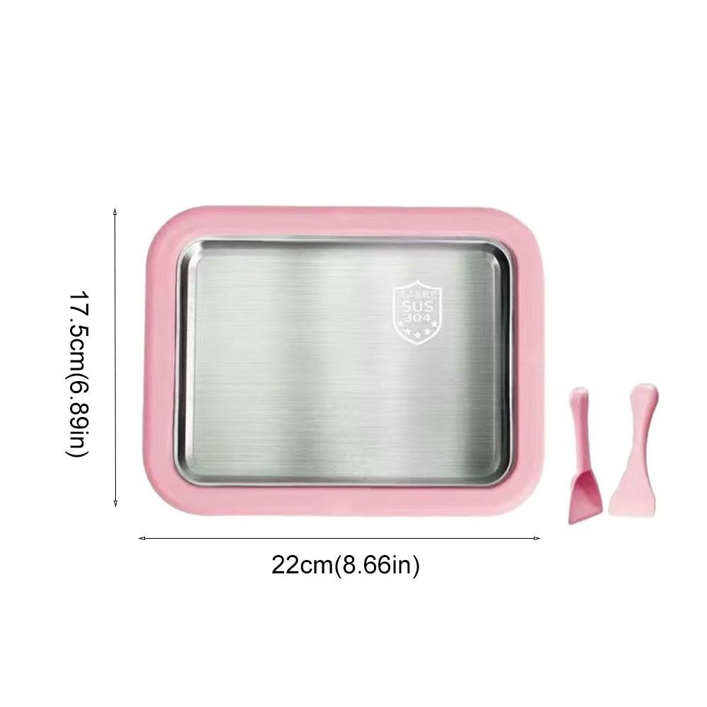 with Shovel Ice Cream Roll Maker 304 Stainless Steel Cold Yogurt Plate Sorbet Maker  Refrigerator