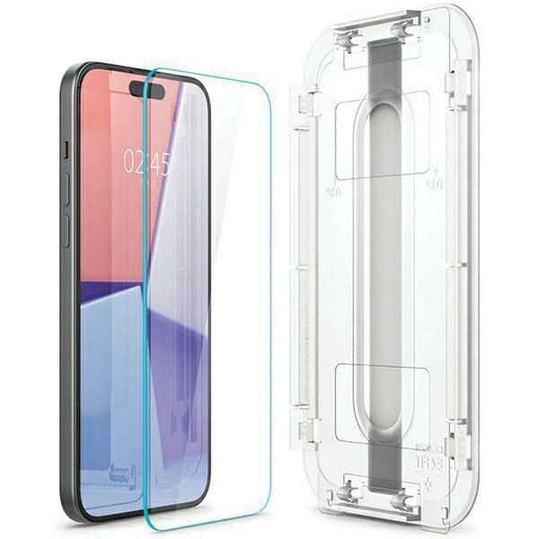 Spigen Glas.TR iPhone 15 Pro 6.1""EZ FIT" 2 Pcs. Clear Tempered Glass AGL06892