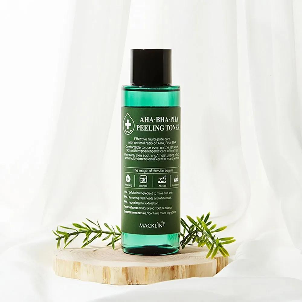 Macklin Cosmetic AHA BHA PHA Toner 150ml x 2 Gentle Exfoliating Tea Tree Soothing
