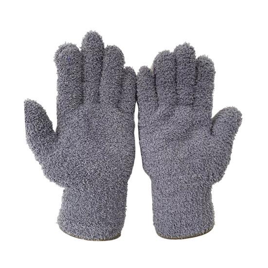 1 Pair Microfiber Dusting Gloves Plant Leaf Cleaning Gloves Fuzzy Dust Removal Gloves for Indoor Plants Furniture Blinds