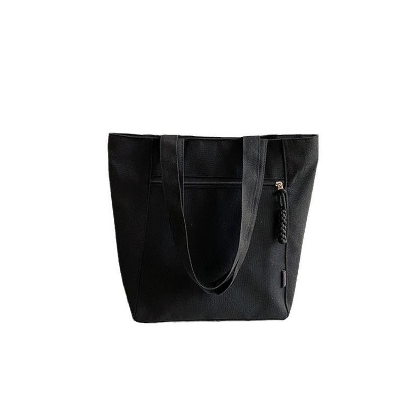 College students commute to class, hand carry cloth bags, large bags, new canvas bags, large-capacity women's shoulder tote bags
