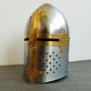 Mittelalterlicher Kreuzfahrer Zuckerhuthelm 16 Gauge Ritter Großhelm für Cosplay Halloween Geschenk für Ihn
