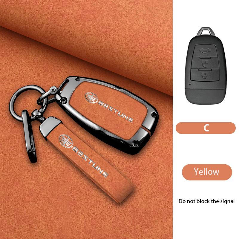 Zinc Alloy Car Smart Remote Key Case Cover Protector Holder Shell for FAW Besturn X80 2018 2019 2020 2021 Keychain Accessories