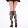 Diamond solid color calf socks, hot diamond star pattern women's anti-hook silk medium tube socks, pressure thin leg socks