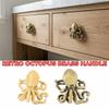 Furniture Hardware Cabinet Door Knobs Retro Wardrobe Drawer Pulls Octopus Brass Handle  Dresser