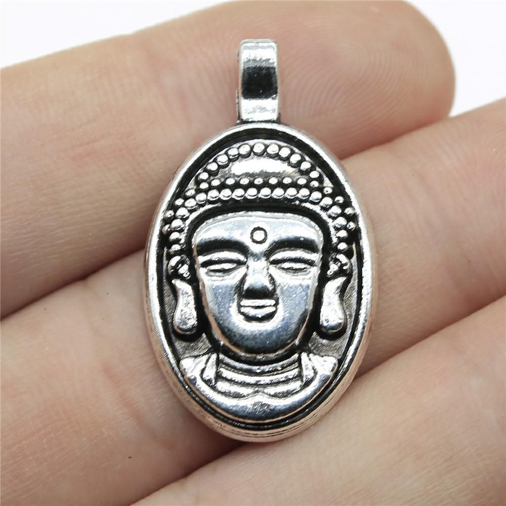 10pcs Charms Buddha Antique Silver Color Buddha Statue Pendant Charms Buddhism Buddha Charms For Jewelry Making