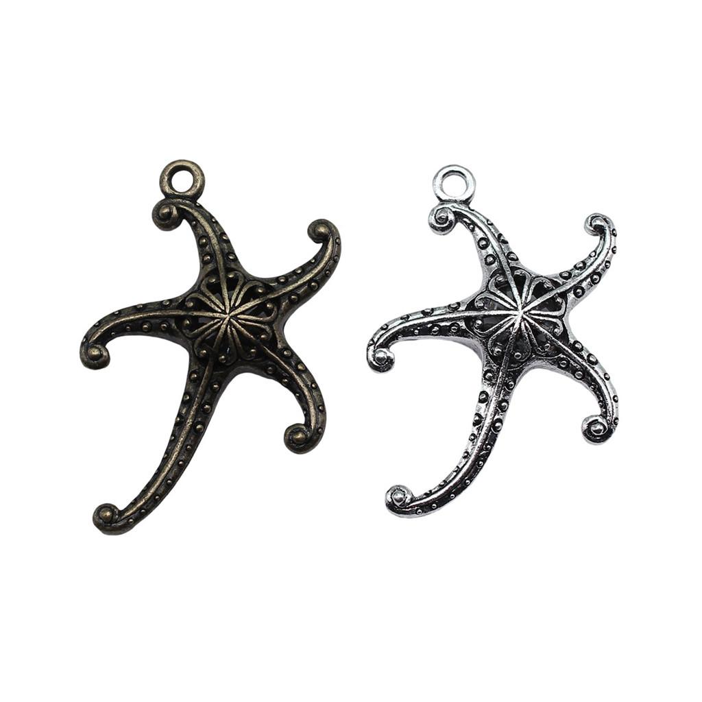 Starfish Charms Multi Color Metal Pendants For Beach Themed DIY Jewelry Accessories