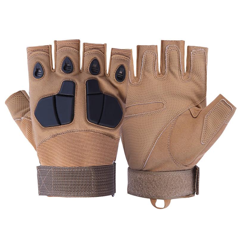 Men s Hard-Shell Anti-Slip Half-Finger Motorcycle Riding Gloves