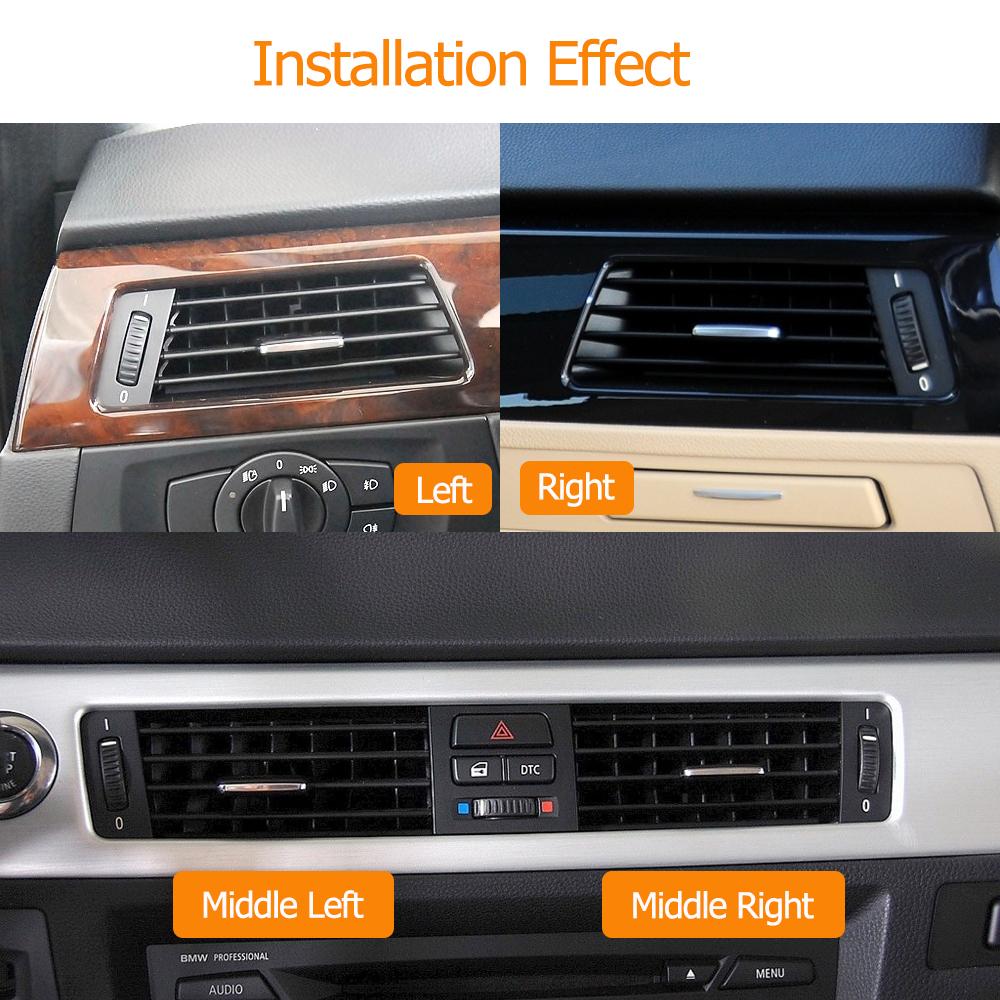 Dashboard Front Air Conditioning AC Vent Grill Outlet Repair Kit For BMW 3 Series E90 E91 E92 E93 2005 2006 2008 2009 2010 2012 4YHD
