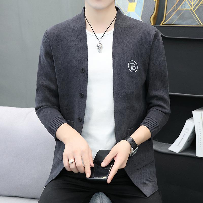 Весна и осень Тонкий внешний тренд свитер Осенняя одежда Мужской кардиган Источник — фото 3
