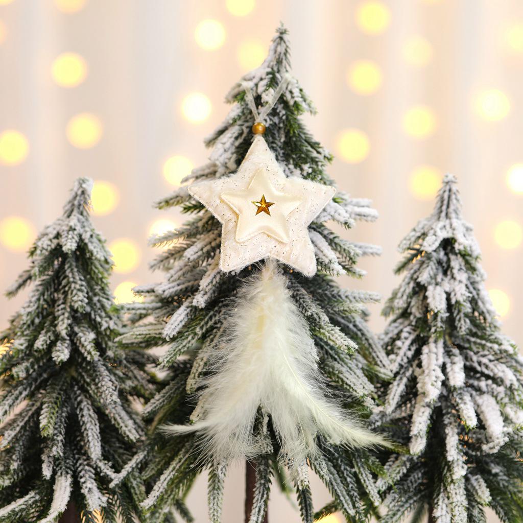 Christmas Tree Feather Star Pendant: Festive Home Decoration