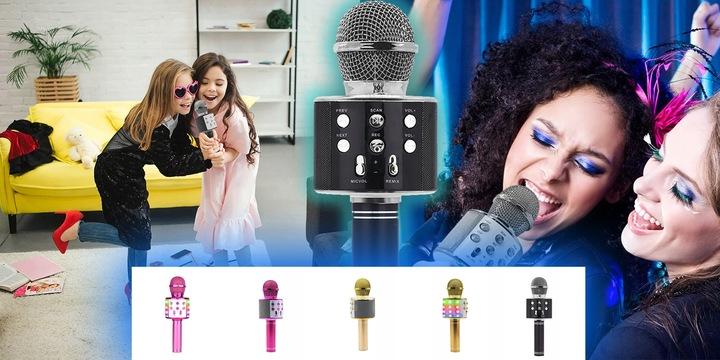 Mikrofon Karaoke Zabawka Dla Dzieci Z Głośnikiem Echo Manta Bluetooth Led