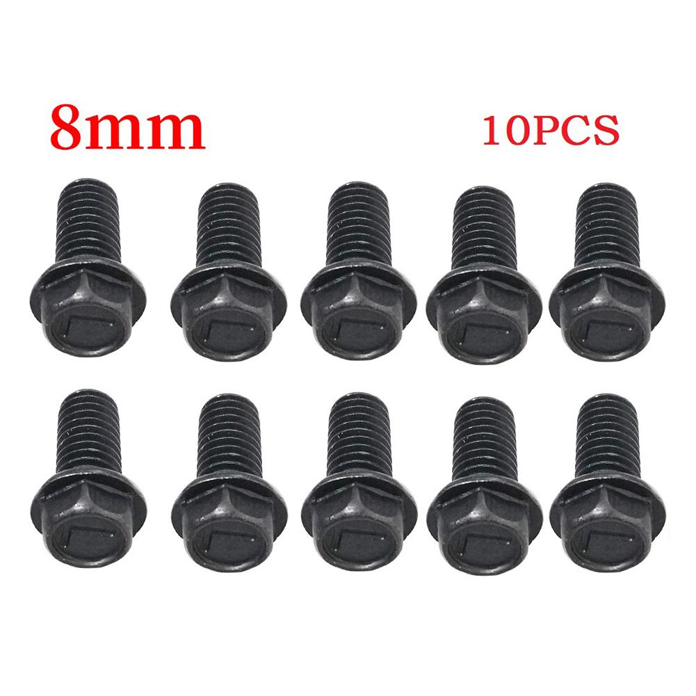 10pcs Saw Blade Screw M8 M7 M6 Left Hand Thread Hex Flange For Cutting Machine Carbon Steel Not Easy To Rust Power Tool Parts