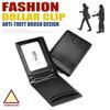 Men's Carbon Fiber Pattern RFID Short Wallet with Front Pocket Dollar Clip