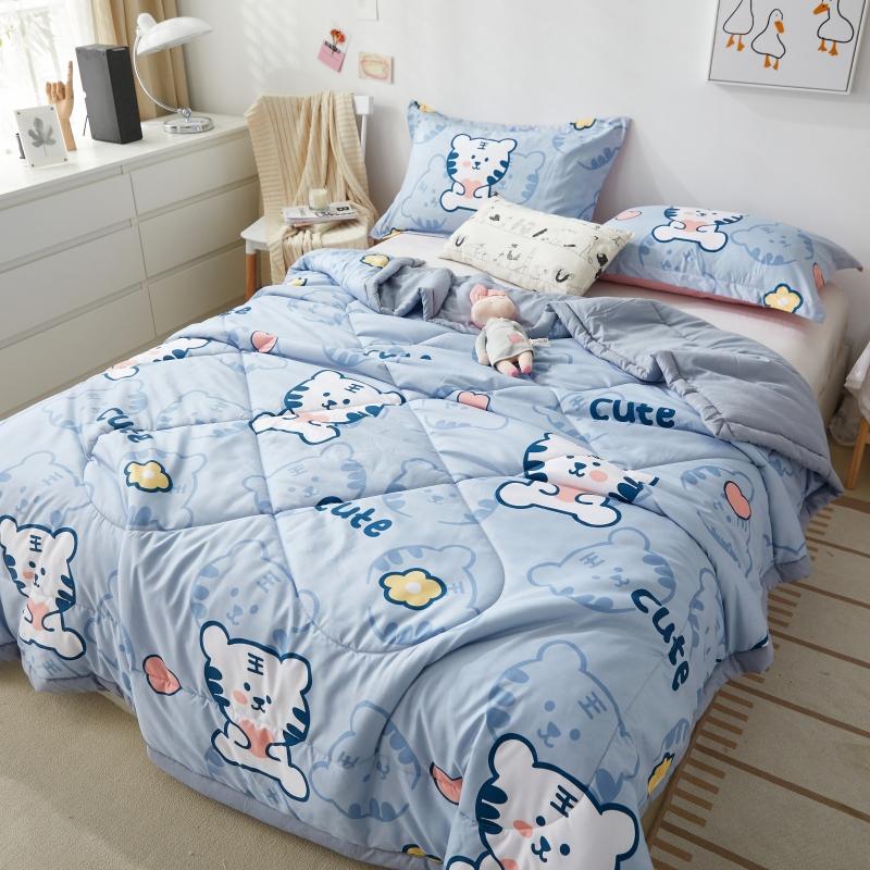 Air Condition Double Bed Comforter Summer Cartoon Tiger Blanket Cooling Quilt Bedspread Single Quilts Cotton Blankets