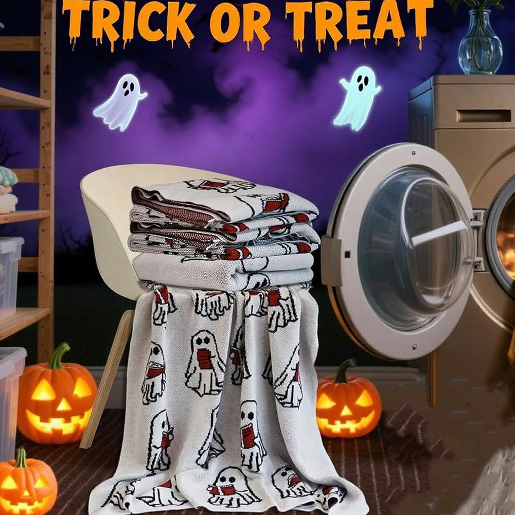 Halloween Blanket Ghost Reader Blanket Scene Decor Festivals Decor Room Home Offices Theme Party Halloween Sofa Decor