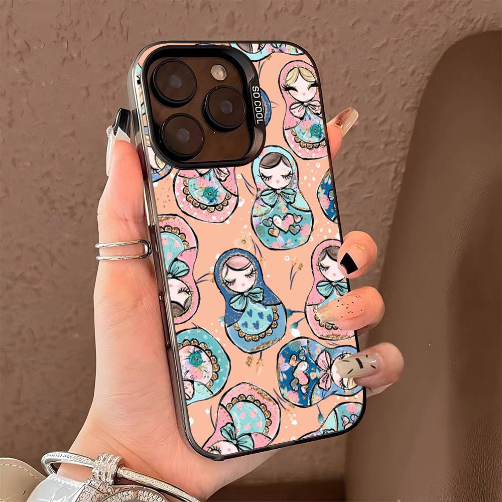 Russian Dolls Matryoshka Cute Phone Case For IPhone 17 16 15 14 13 Pro Max Plus Matte Color Back Cover