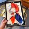 High-end large square scarf silk scarf women's new versatile neck summer thin bag head mother scarf with shawl