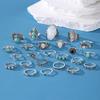 50 Pieces Bohemian Style Turquoise Color Fashion Accessories Handmade Adjustable Stackable Necklace Bracelet