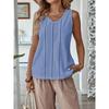BITCED Women's Fashion Casual Solid Color Print Sleeveless V-Neck  Blouses & Shirts