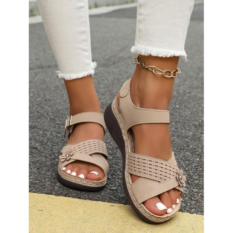 Women's Comfortable Fashion Slide Sandals, Open Toe Design with Rubber Sole and Man-Made Materials Summer Footwear