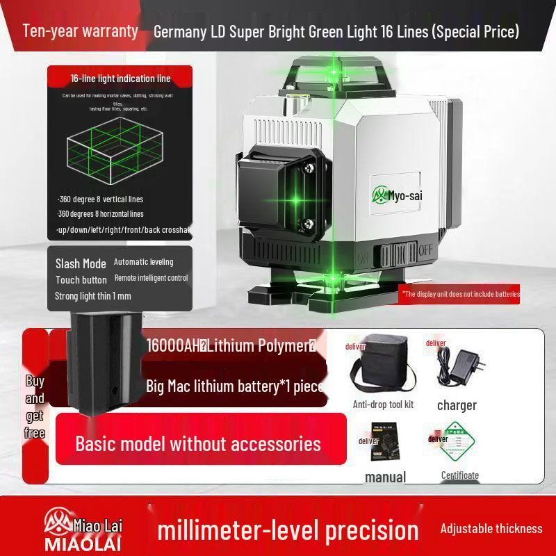 Projetor de Parede e Chão Autonivelante a Laser Infravermelho de Alta Precisão com 12 Linhas 2025