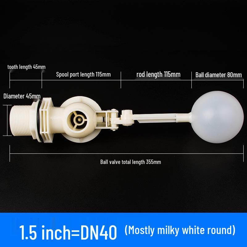 Adjustable Transparent Plastic Float Valve for Water Tanks - Install At Any Angle