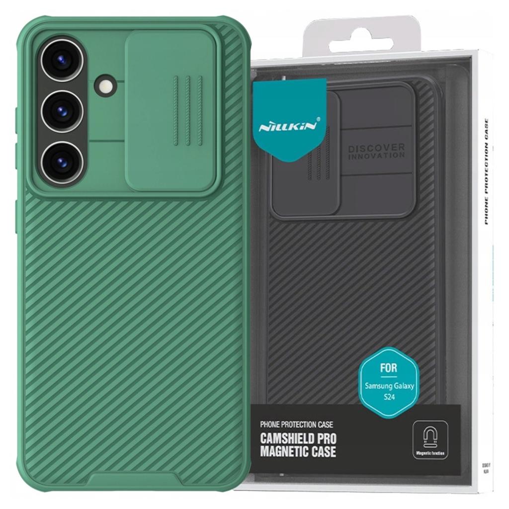 Etui Nillkin Camshield Pro Pancerne Z Osłona Na Aparat Do Samsung Galaxy S24+ - Zielone