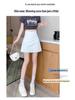 Spring 2024 Women's High Waist Pleated A-Line Skirt - Korean Style