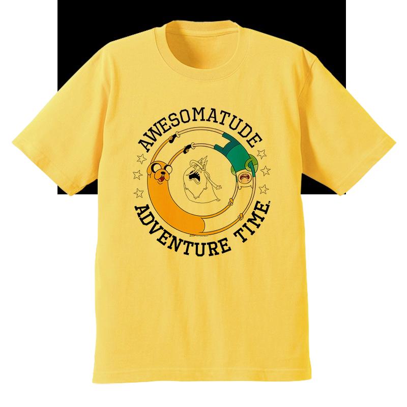 Americké ležérní tričko Adventure Time s barveným a potištěným tričkem s krátkým rukávem