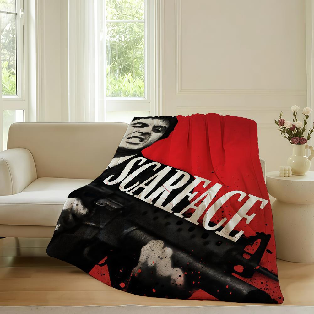 Horror movie S-Scarface Blanket For Sofa Office Bed Plane Travel Sleep Read Relax Camping Soft And Warm