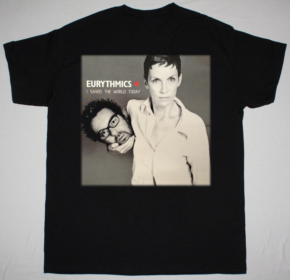 Eurythmics - I Saved The World Today Short Sleeve Black All Size Shirt AG1125 Unisex T-Shirt XXXXL