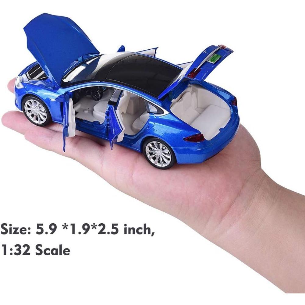 Modèle Réduit Tesla Model Y 1/32 - Alliage De Zinc Avec Lumières Et Sons - Jouet Pour Enfants 3 Ans Et Plus