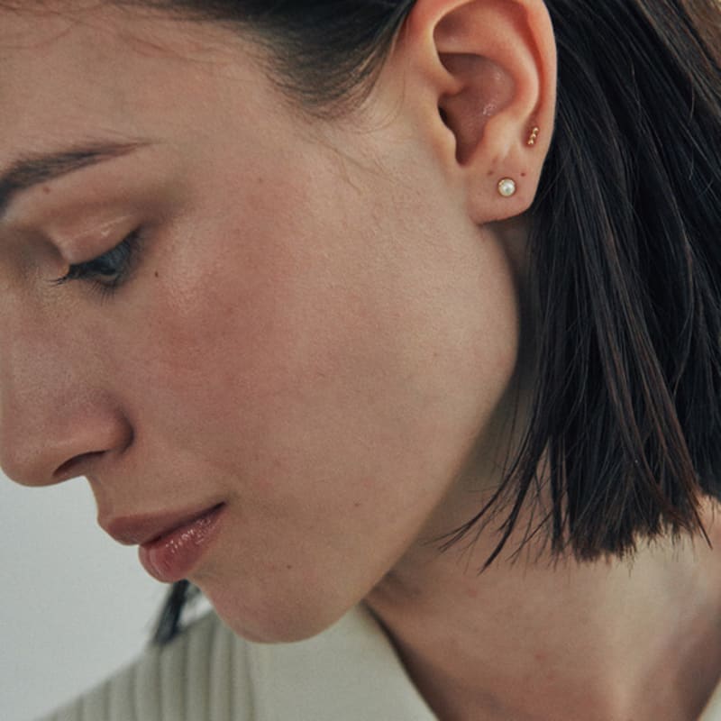 verte [10k gold] Deux.k.37 / hisse pearl piercing