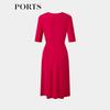 Women's 2025 Spring/Summer V-Neck Midi Dress