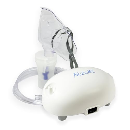 NOZOMI Jet Nebulizer, Compressor Type Nebulizer CN-100, Includes Mouthpiece, Mask, and Pouch, Asthma Inhaler, Portable Nebulizer, Children s Nebulizer