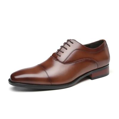2024 Genuine Leather Oxford Shoes for Men High Quality Dress Shoe Wedding Formal Business Shoe Gentlemen's Office Leather Loafers Men