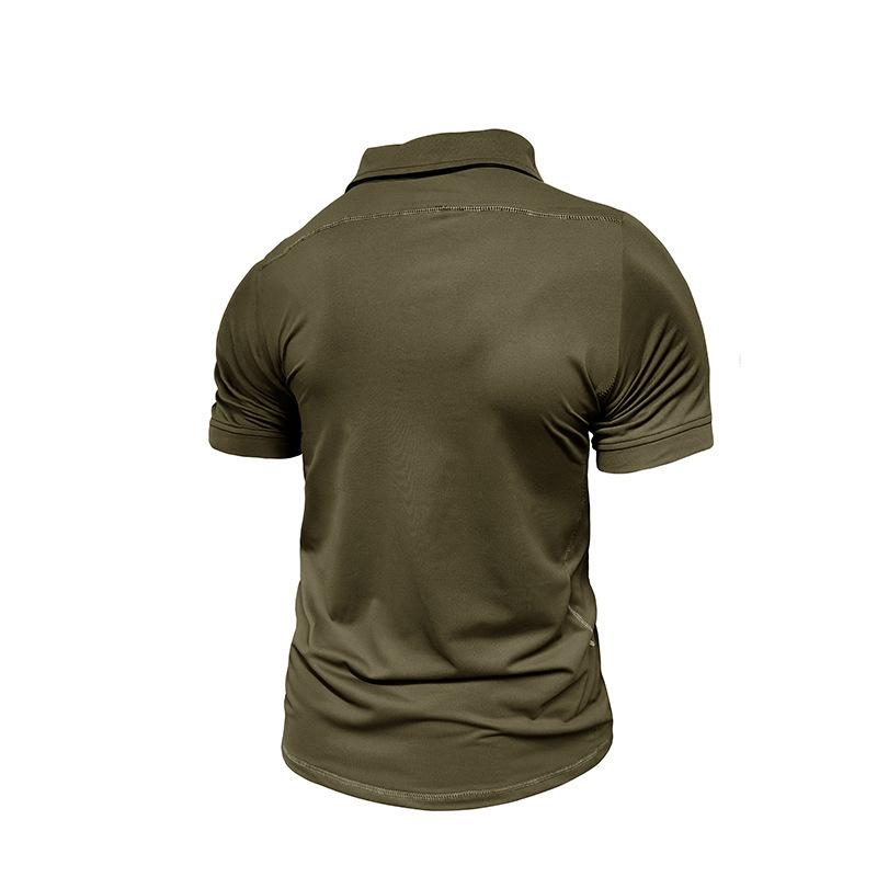 Men's Polo Shirt Short Sleeve Tactical Shirts Dry Fit Lightweight Golf Shirts Moisture Wicking Casual Collared T-Shirts for Male Summer Solid Tee Tops