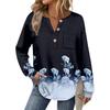 Women's Retro Printed Fashionable Long-sleeved Top