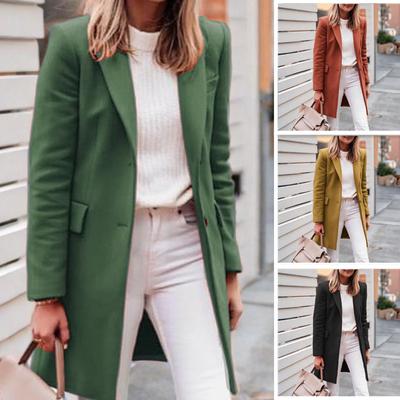 Autumn and Winter Long Large Size Woolen Women's Coat